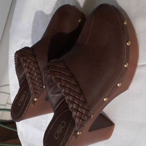 Vintage Cato platform clog shoes with bling size 8M